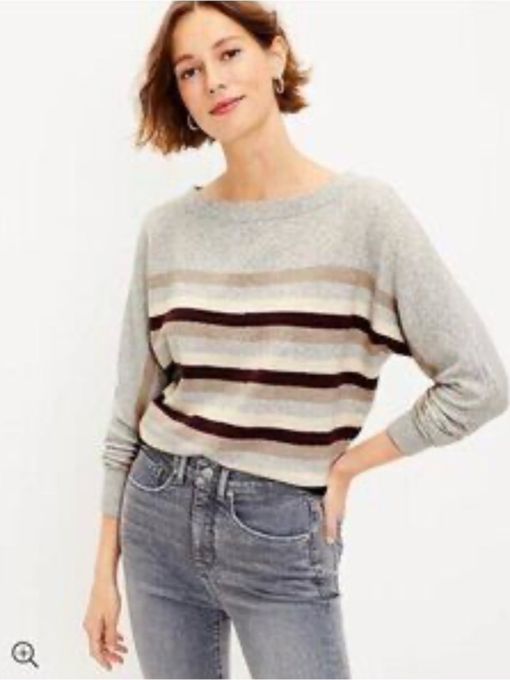 NWT Loft Women’s Striped Dolman Sweater Crewneck Soft and Cozy Size XS